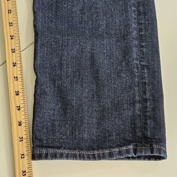 7 For All Mankind Jeans Mens 40x32 Dark Blue Slimmy SMSU980FY Denim Western Boho - Picture 7 of 16